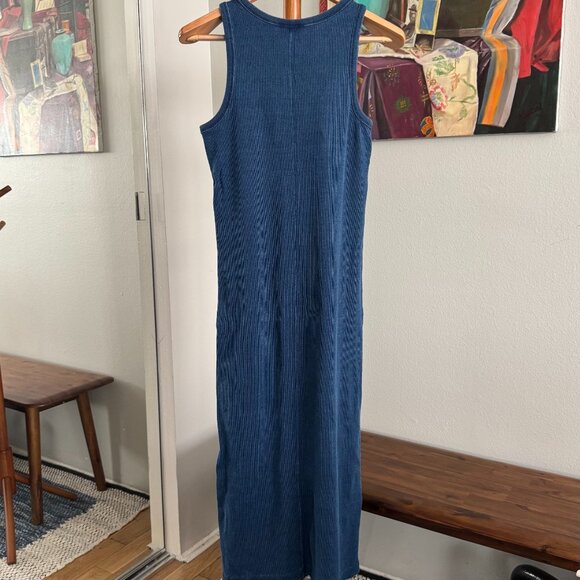 GAP - Rib Midi Tank Dress in Medium Blue Indigo - Picture 9 of 10
